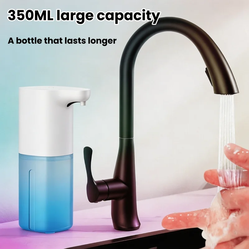 Infrared Induction Foaming Soap Dispenser USB Rechargeable Contactless Automatic Foam Hand Soap Dispenser Large Capacity