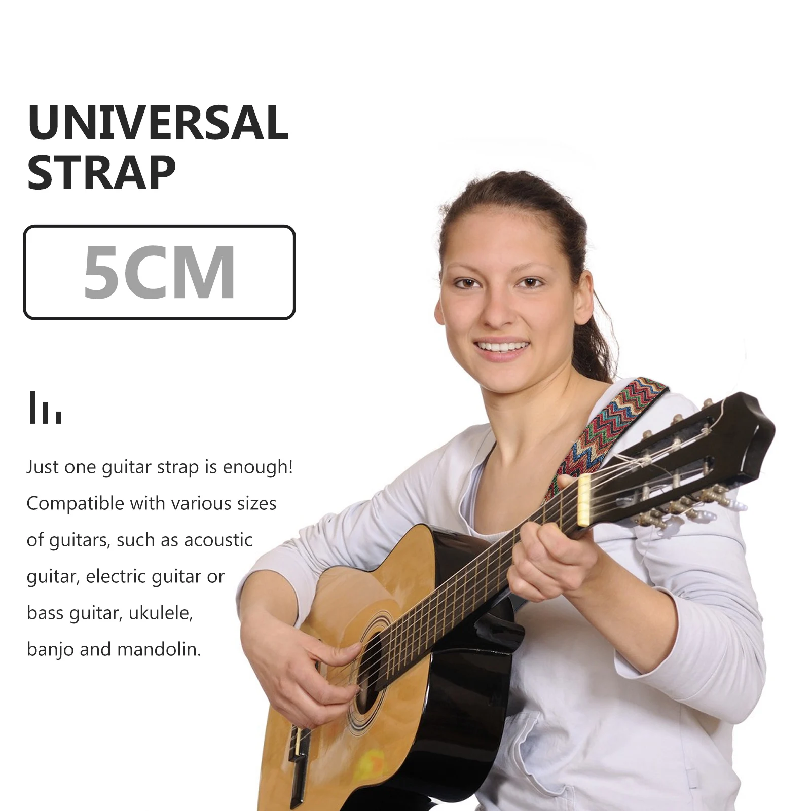 

Halter Neck Guitar Strap Waist Belt Decorative Pu Accessory Musical Instrument