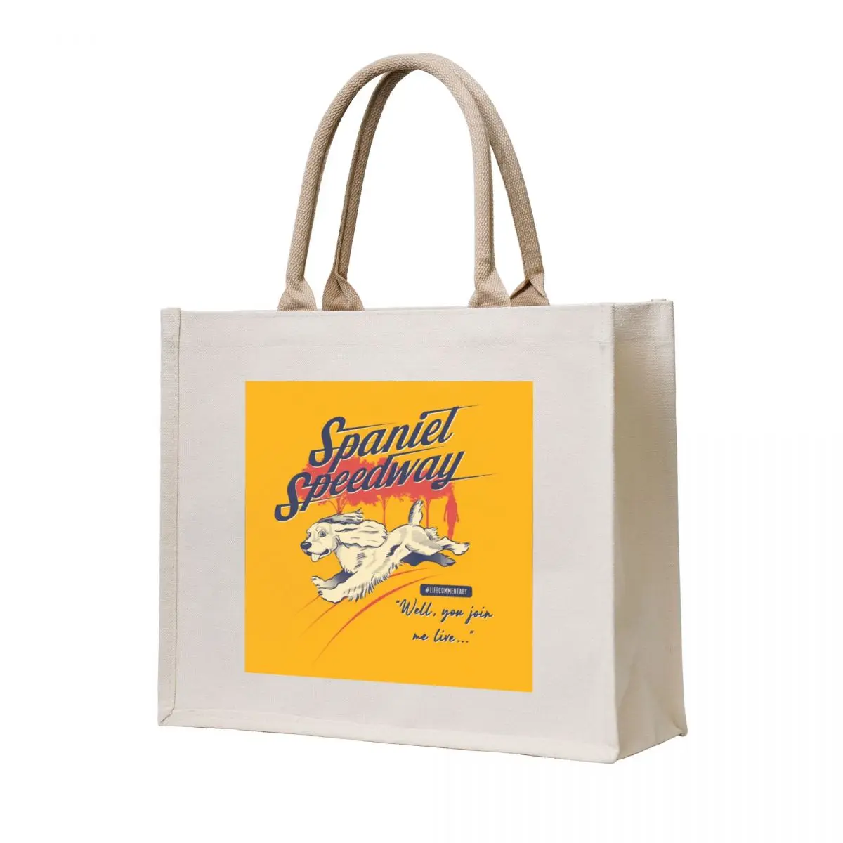 

Spaniel Speedway #LifeCommentary v2 Tote Bag sacs de shopping hand bag ladies Women bags Big bag women