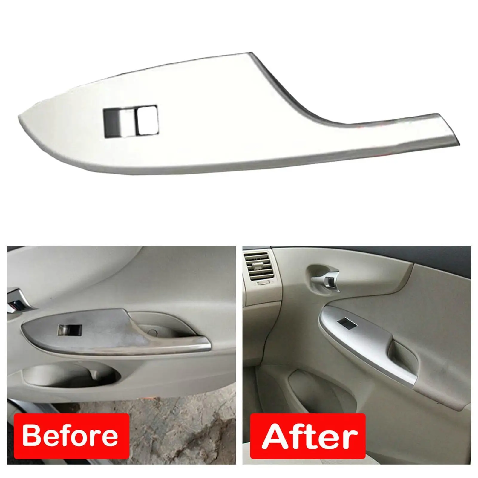 Reemplazo de piezas de bisel de interruptor de ventana de coche para Toyota Corolla 2007-13