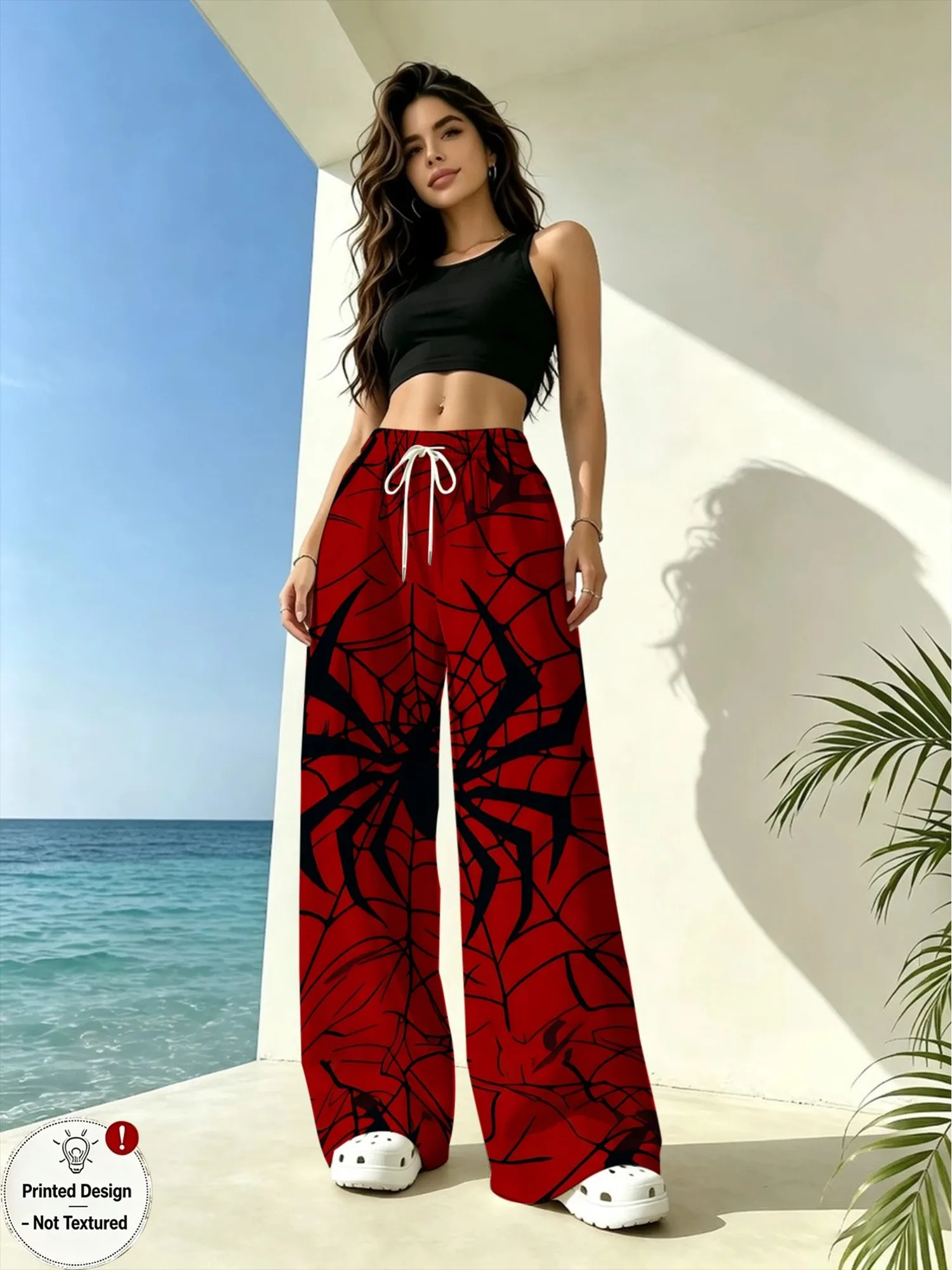 2026 Spring/Autumn Hot Sale Personalized Fashionable Y2k Pants Trendy Fashion Vintage Print Loose Women Sport Pants