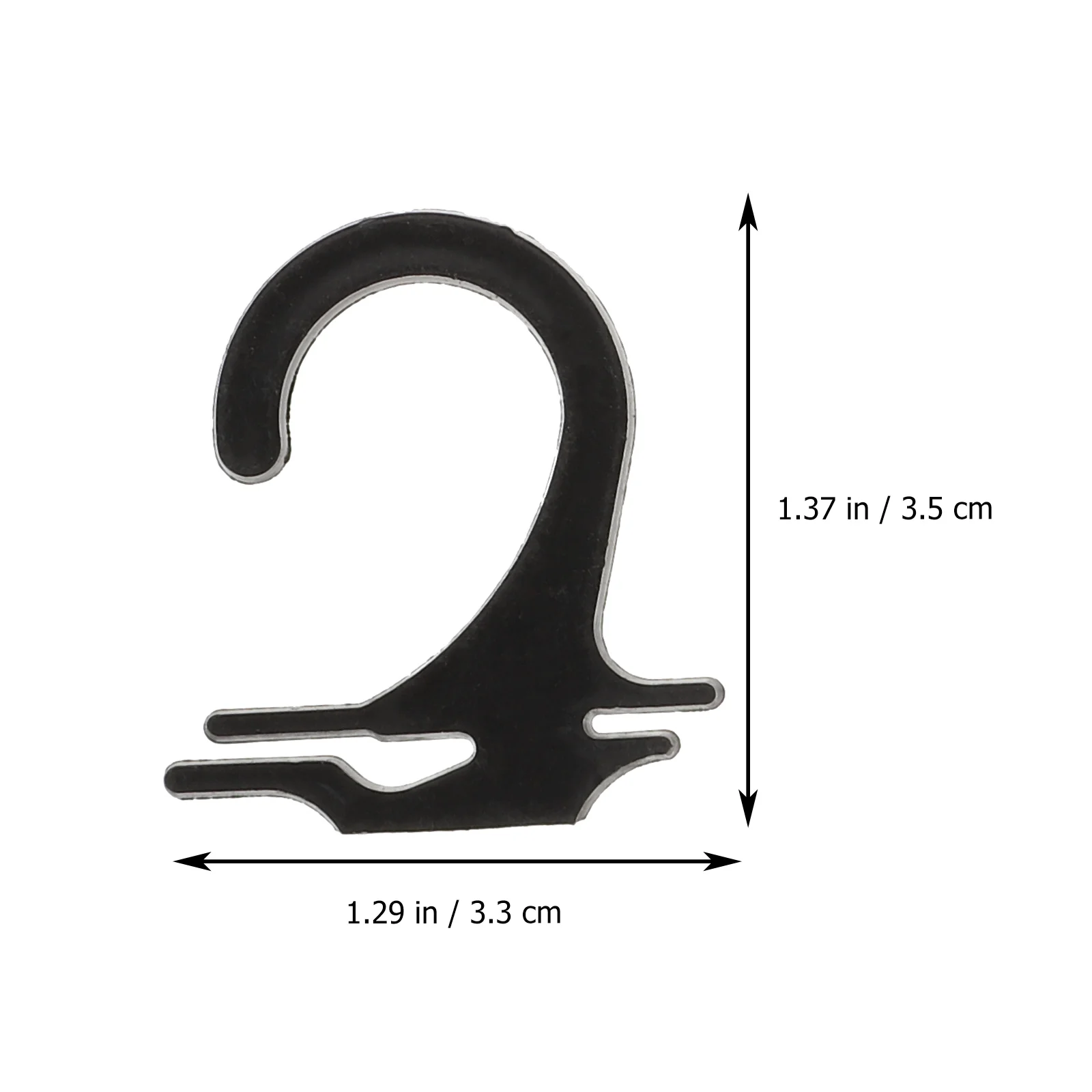 

400pcs Sock Hooks Plastic Hangers Smooth Surface Black Transparent Display Tools Retail Shelves Home Shop Use