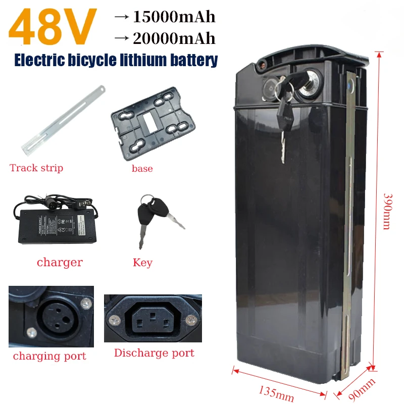 48V Hiba Folding Electric Vehicle Battery with Built-in 30A BMS Is Suitable for 250W 350W 450W 750W 1000W 1200W Motor + Charger