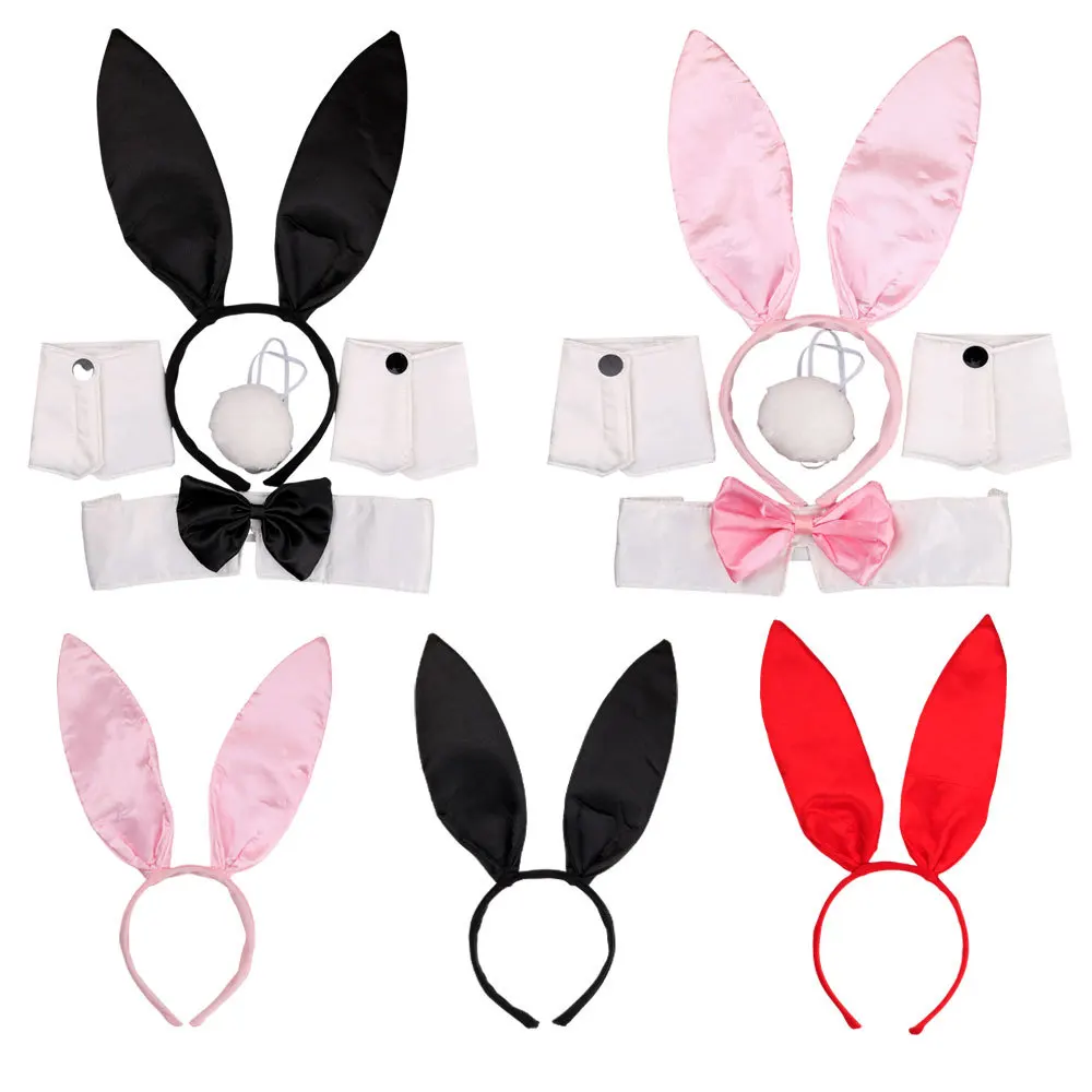 Hot Sale Rabbit Girl Cosplay rabbit ear  Costume Rabbit Ear Carnival Party Bunny bow tie halloween