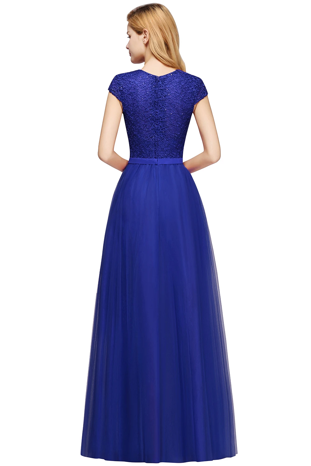 Classic Chiffon Lace Long Bridesmaid Dresses With Sashes Tulle Formal Occasion Party Evening Gowns Prom Vestido de Festa