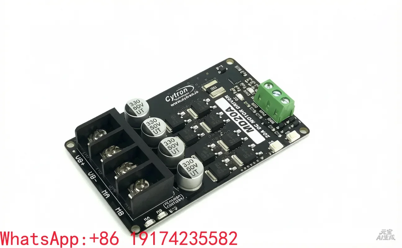 MD20A Cytron 20A DC Motor Driver 6-30V Bipolar PWM Speed Control with Multi-Protection for Robotics
