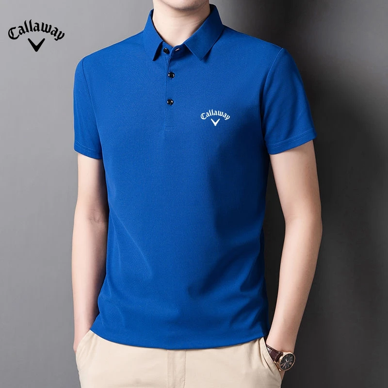 New Men's Embroidered High Quality Waffle Polo Shirt Summer Fashionable, Casual, Comfortable, Breathable Short Sleeve Top