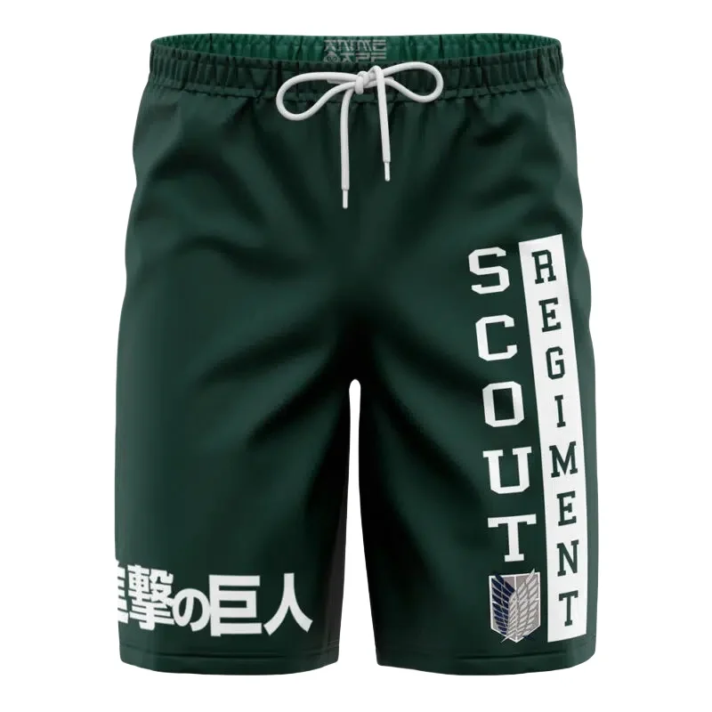 

Scoring Regiment Attack on Titan Athletic Shorts Adult and Children Anime Printed Shorts Gym Shorts with Drawstring Pocket