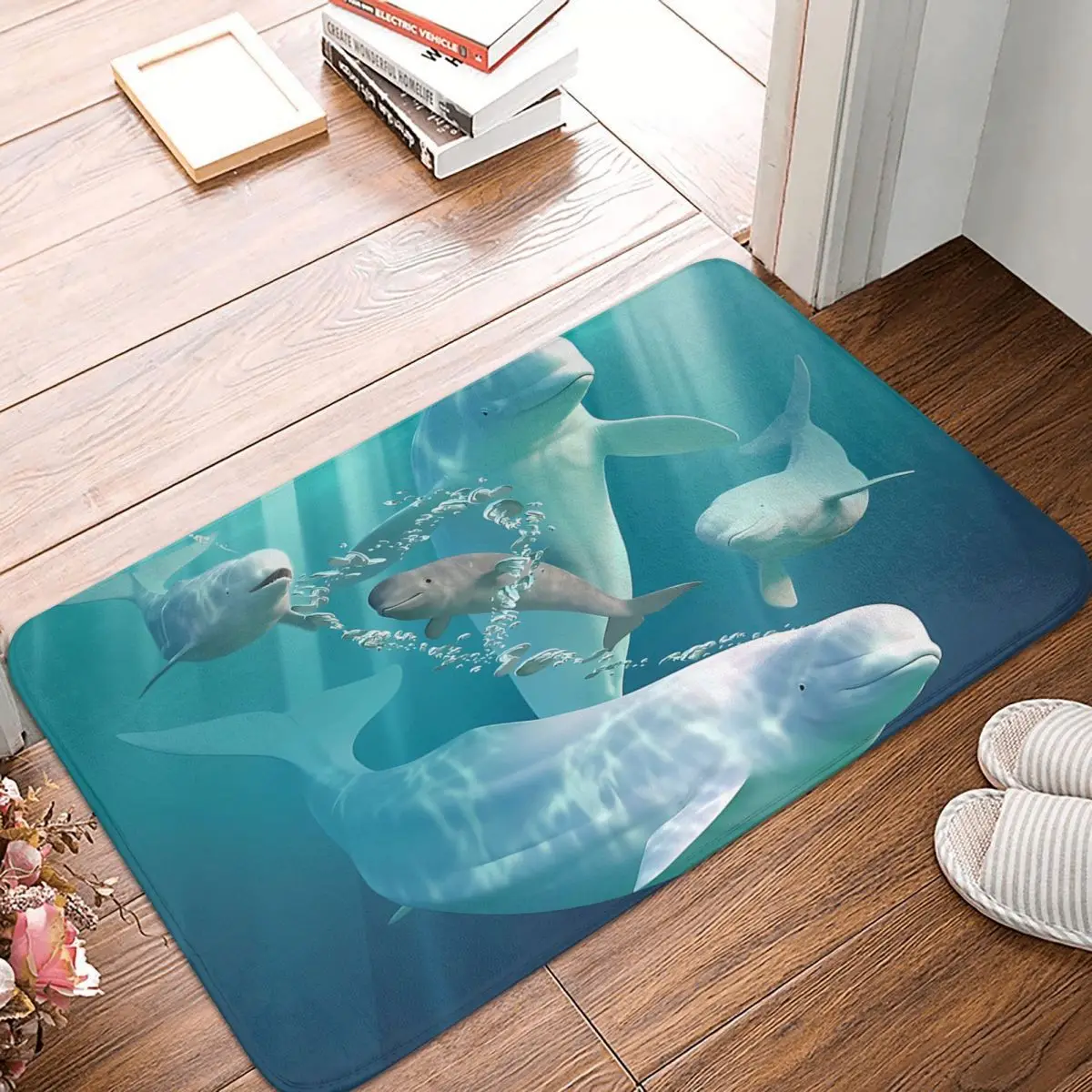 Beluga Bubbles 40x60cm Carpet Polyester Floor Mats Holiday Practical Home Decor