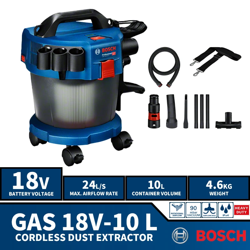 BOSCH GAS 18V-10 L Professional Cordless Dust Extractor 18V Lithium Power Tools Dust Collector