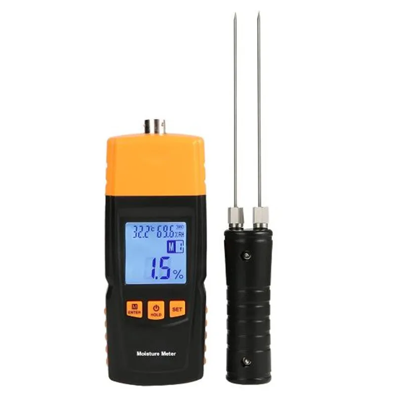 Effective GM620 Digital Wood Moisture Meter 2~70% Humidity Tester Double Testing Probe Timber Damp Detector Moisture Detector