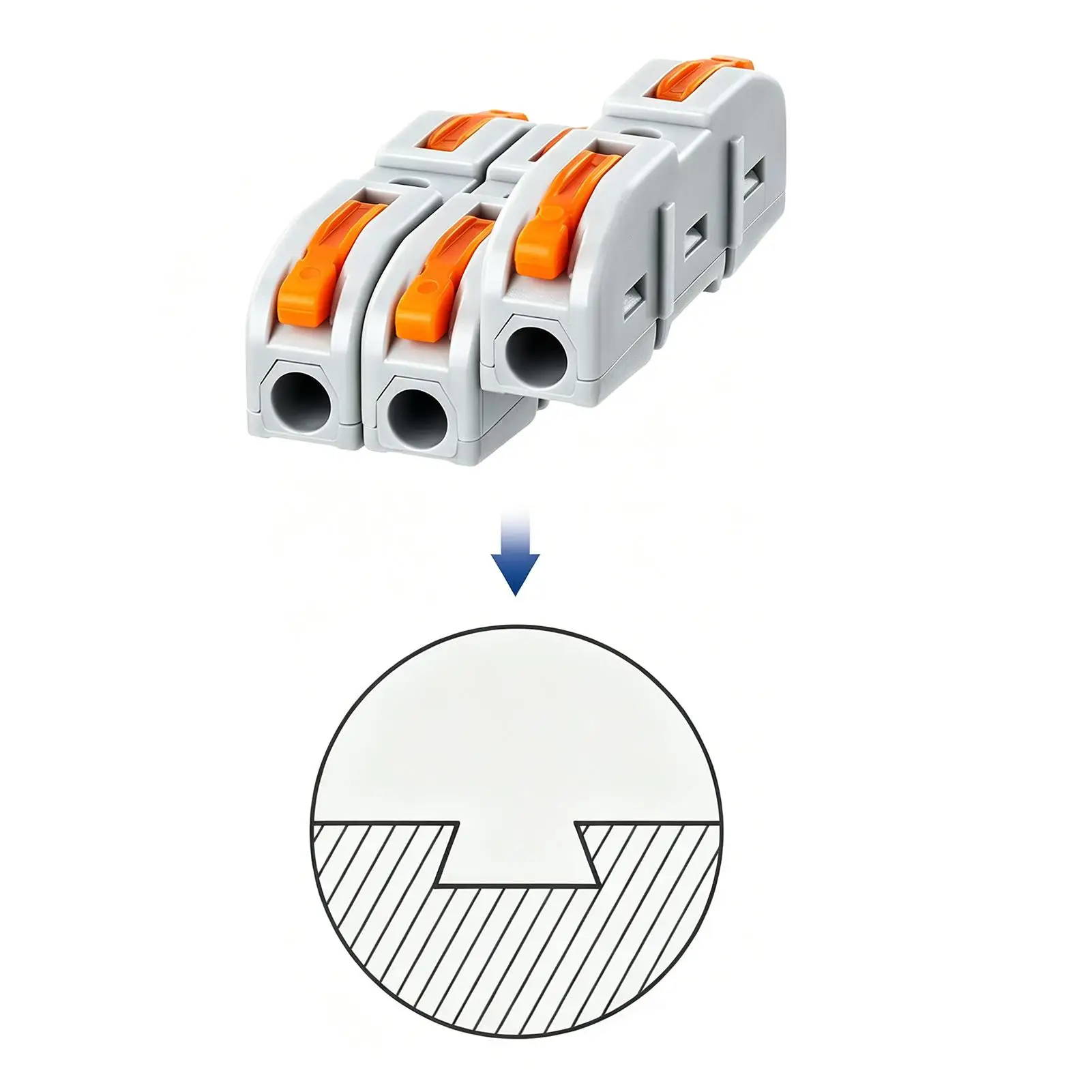 Quick Wire Connectors Multi-circuit Splicing Butt Fast Electrical Connector Universal Push-in Lever Nuts Cable Terminal Block