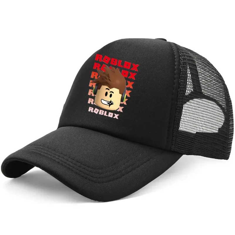 Robloxs Peripheral Cartoon Baseball Hat Europe and America Anime Cartoon Net Hat Letter Sunshade Sunscreen Cap view 2