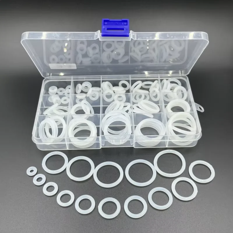 Washers Assortment Kit White Nylon O Ring Gaskets Insulate Waterproof Wear-Resistant Seal O-Ring M6~M60