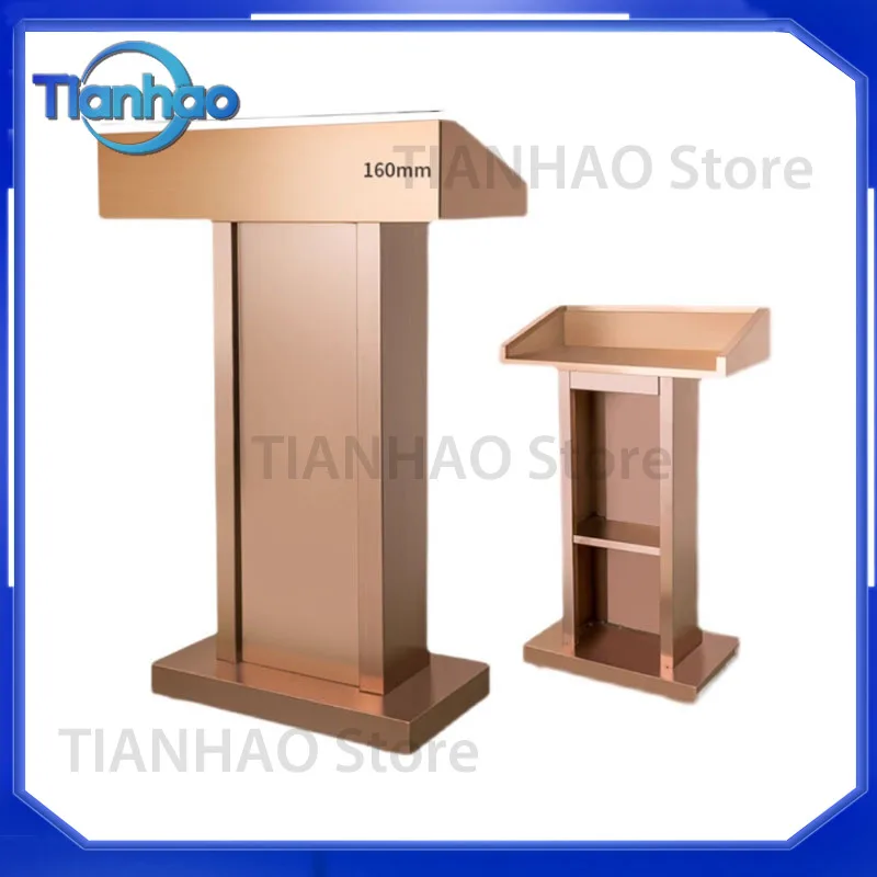 Stainless Steel Lecture Desk for Property Registration Outdoor Welcome Reception Security Concierge Console