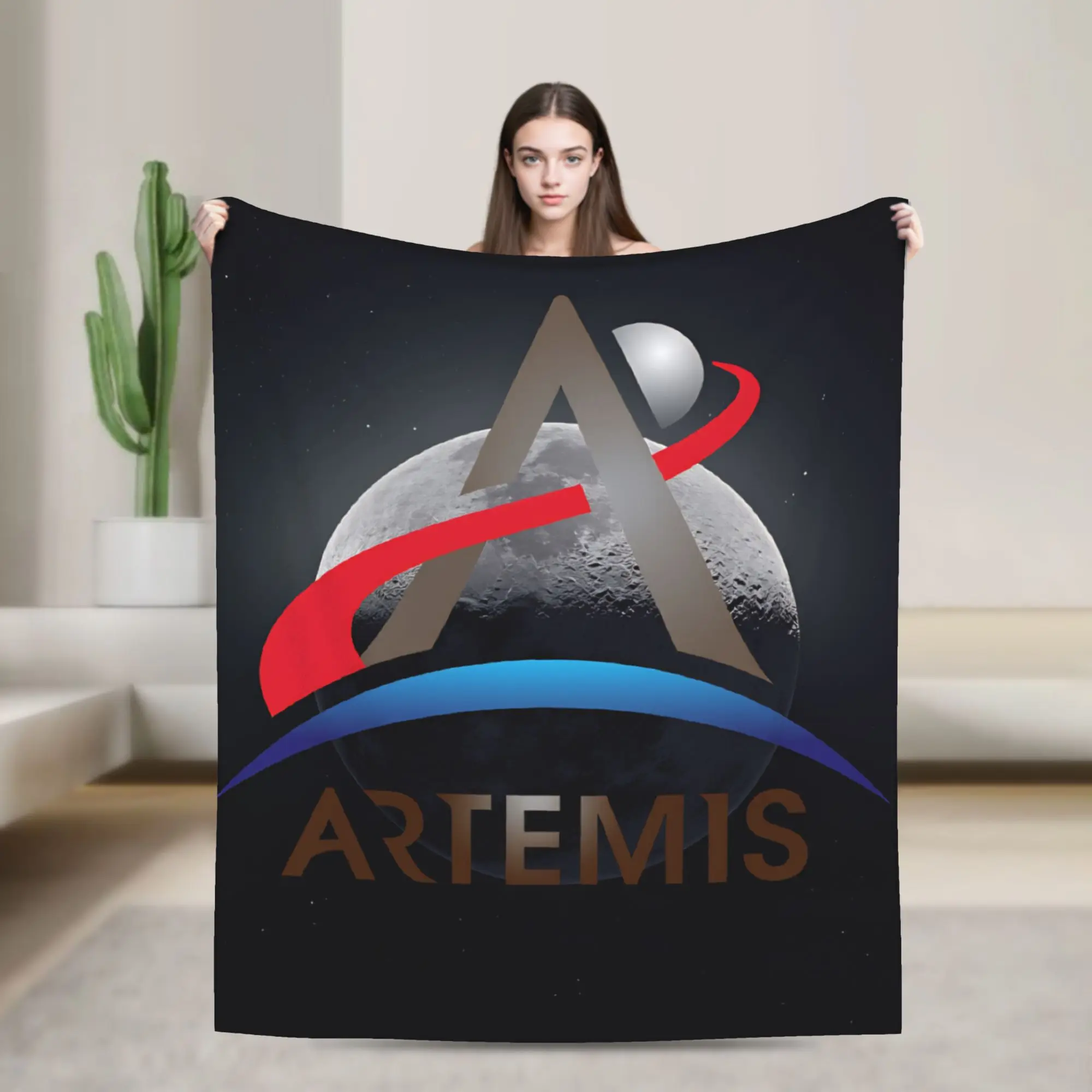 Soft Warm Blankets Travel Artemis ii Throw Blanket  Flannel Bedspread For Bedroom Fashion Sofa Bed Cover