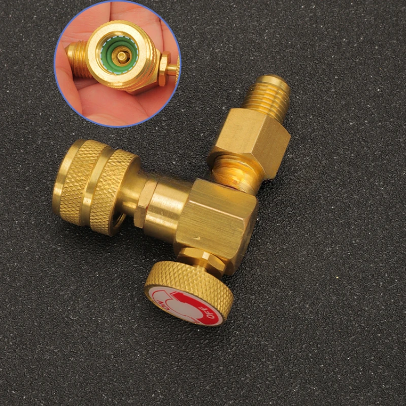 90-degree Air-conditioning Filling Safety Valve R32R410 Fluorination Valve Refrigerant Filling Adapter Fluorination Tool