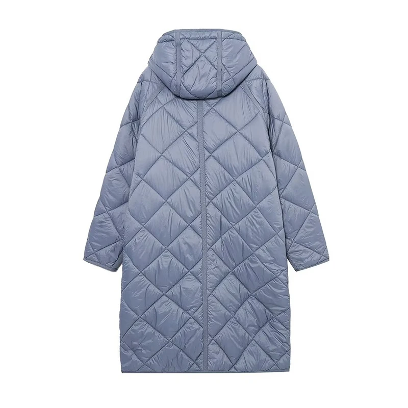 Plus Size Ultra-Light Long Puffer Jacket for Women Lightweight Quilted Puffer Coat with Hood Women's Lightweight Quilted Padded