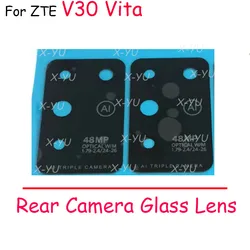 2PCS For ZTE Blade V10 V20 V30 Vita Back Rear Camera Lens Glass Cover With Adhesive Sticker Repair Parts