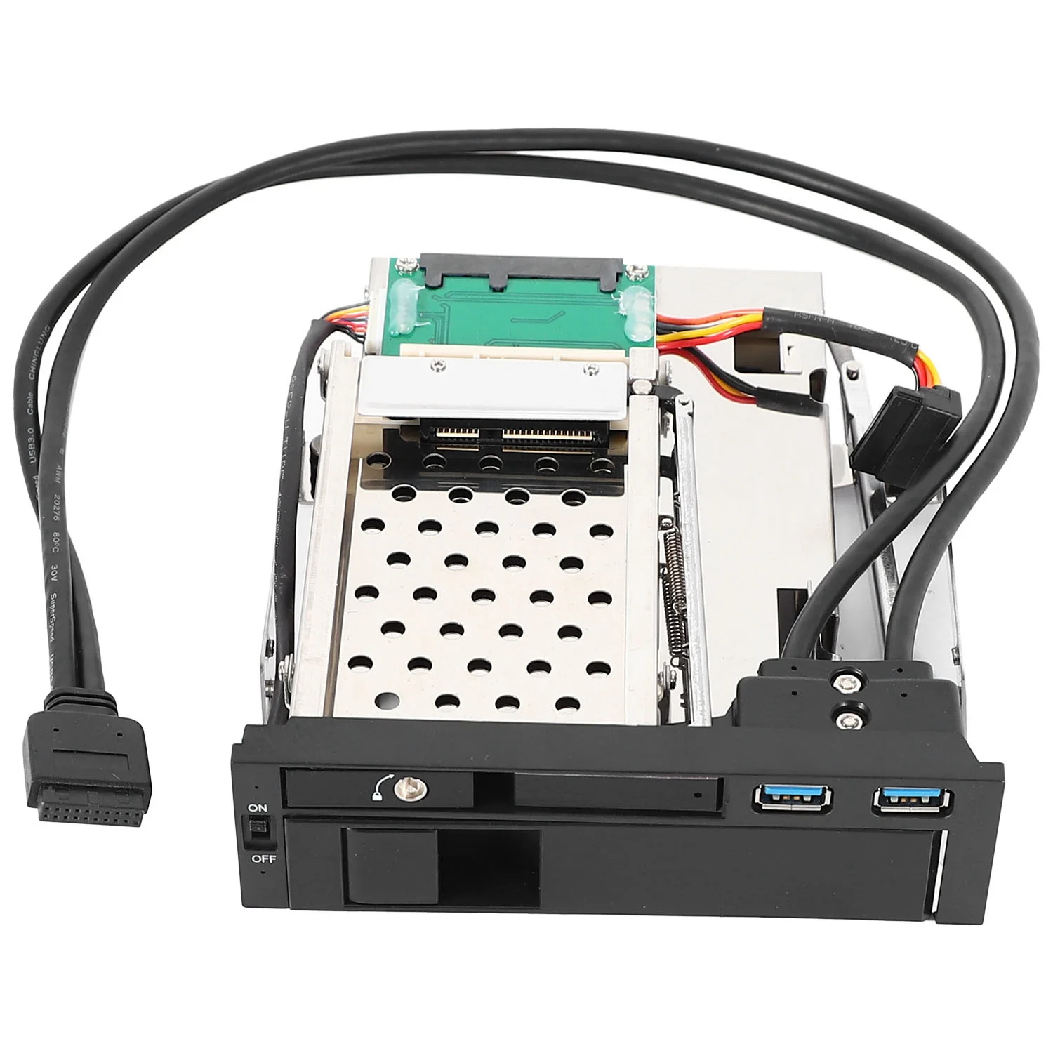 Custodia in alluminio Sata da 2,5 pollici per disco rigido SATA da 3,5 Vassoio per caddy Backplane Docking per PC da 5,25 pollici Hdd