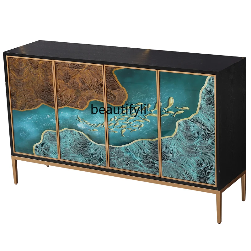 

Entrance Cabinet Modern Hall Cabinet Affordable Luxury Style Shoe Living Room Sideboard Cabinet Decorative Locker