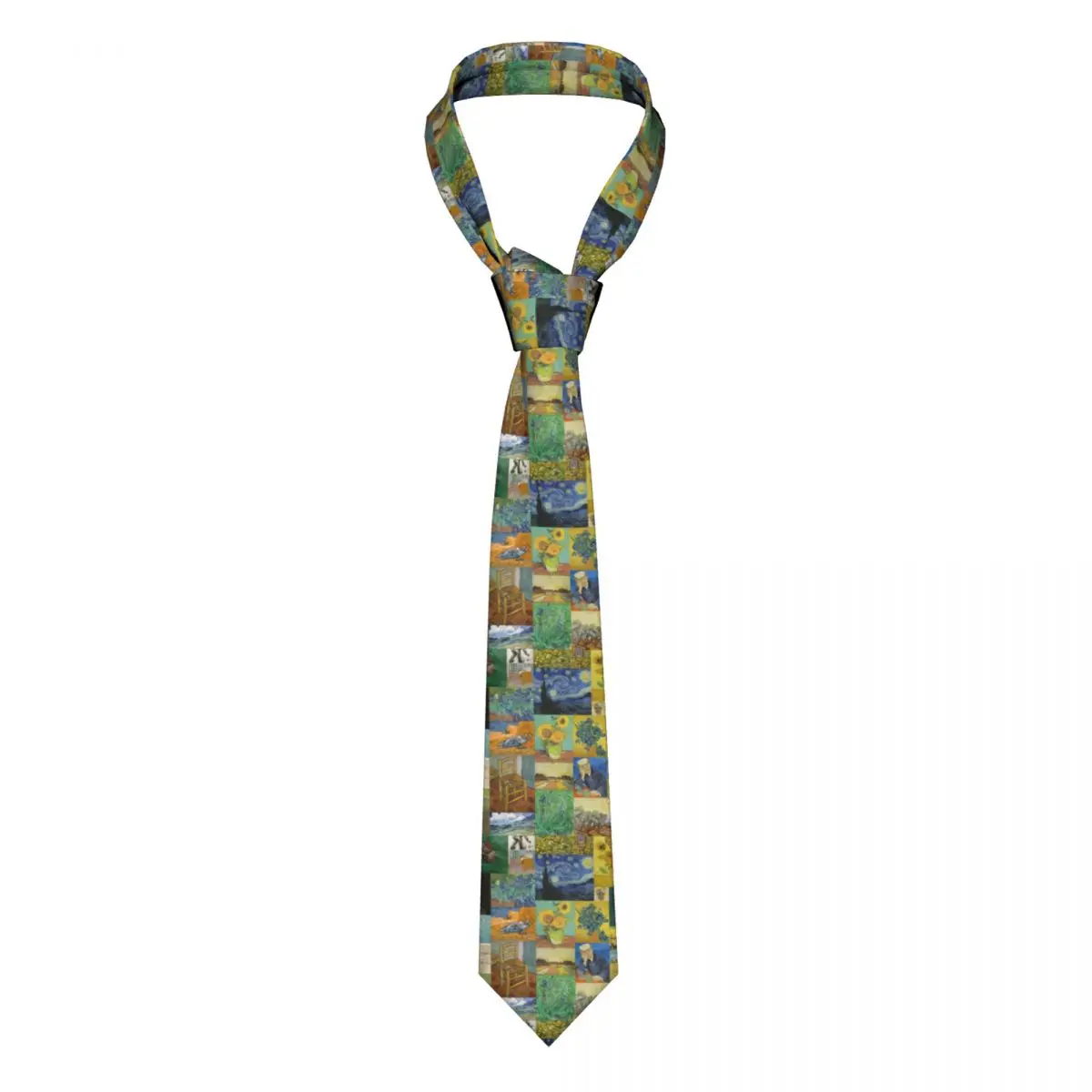 

Fashion Vincent Van Gogh Painting Collage Neck Tie Men Custom Silk Neckties for Party Cravat