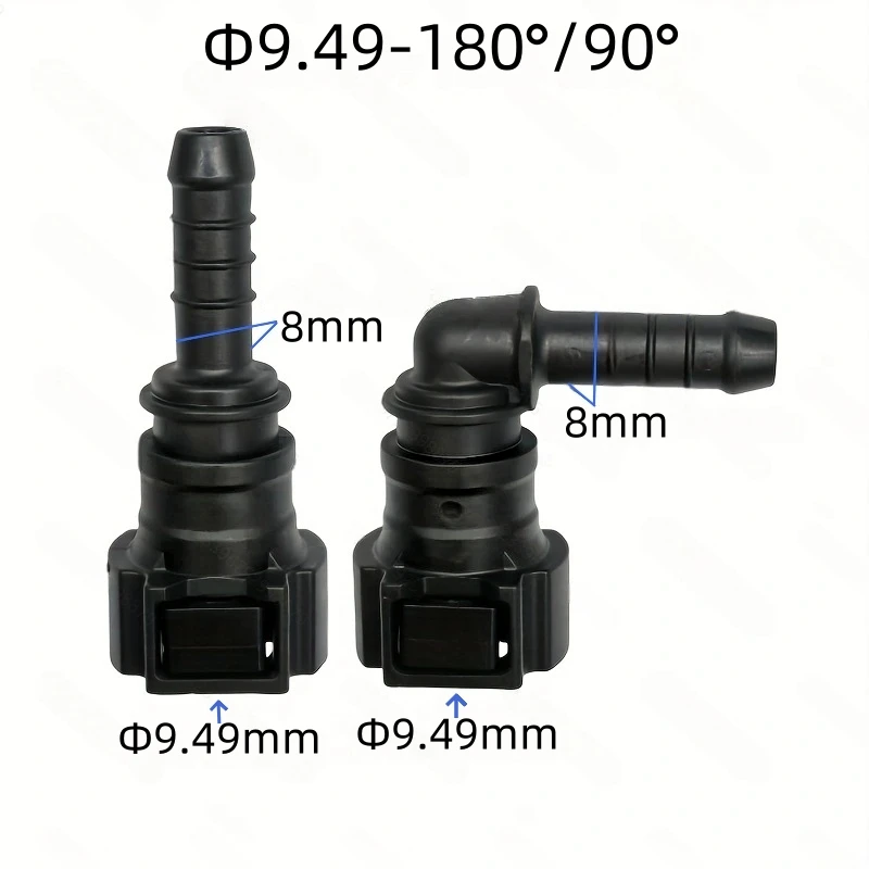 high quality 9.49mm SAE 3/8 Fuel pipe plastic QUICK fittings double clip Fuel line connector with double lock 2pcs a lot