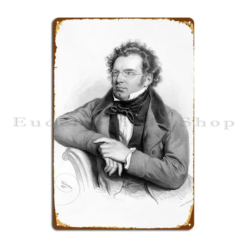 Franz Schubert Metal Plaque Poster Club Cave Create Living Room Wall Cave Tin Sign Poster