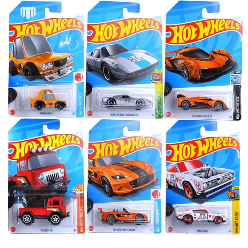 Hot Wheels 2024 H CASE MAZDA RX-3 McLAREN SOLUS GT 1/64 Metal Die-cast Model Toy Vehicles FPY86