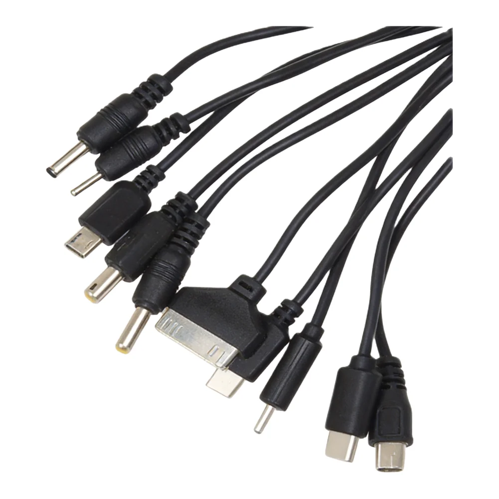 Home Use Travel Charging 10 In 1 USB Cable 10 In 1 USB Charging Cable Resilient Material Simultaneous Charging