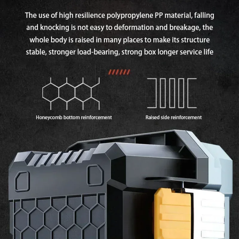 Folding 3 Layer Tool Box Profesional Auto Repair Storage Case Organizer Waterproof Hardware Suitcase Tool Mechanical Plastic Box