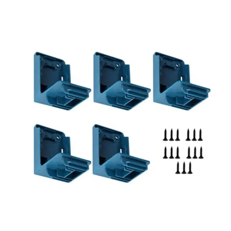 

X12A-Держатель для аккумуляторов, 5 шт., 2-в-1, с винтами, для электроинструментов, кронштейн для хранения аккумуляторов, DIY