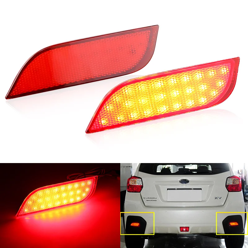 2PCS for Subaru Ascent/Legacy(BM/BR)/Exiga(YA)/Levorg(VM) -LED Rear Bumper Light Reflector Tail Brake Lamp Red Signal Fog Lights