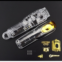 Hair Clipper Shell Set For Wahl 8148/8591 Barber Shop DIY Accessories Transparent Electric Clippers Modified Cover Golden Button