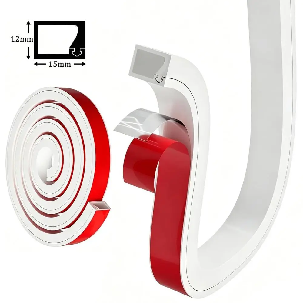 1/3 Meters Self-Adhesive Cord Management Channel Anti-Step Flexible Material Wire Cover Raceway Anti-Extrusion