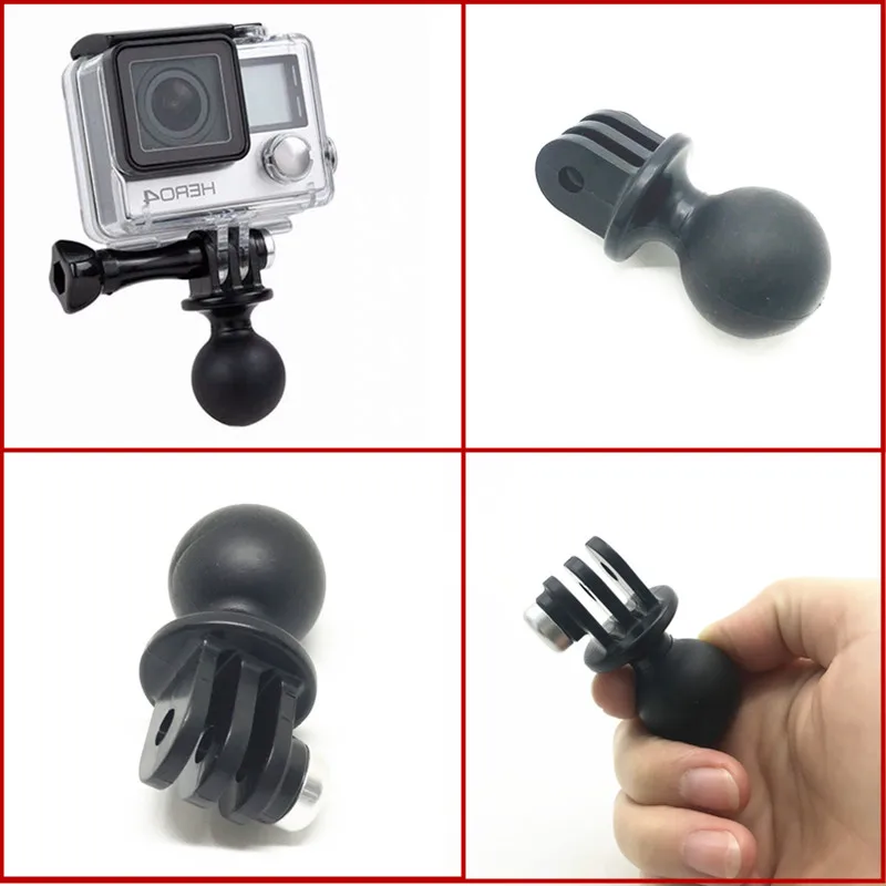 محول تركيب ثلاثي القوائم ، حامل كرة 1 بوصة إلى 1/4 ، محول برغي لكاميرا الحركة Gopro ، حامل تثبيت كروي GPS