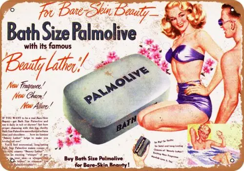 Metal Sign - 1949 Palmolive Bath Soap - Vintage Look Reproduction