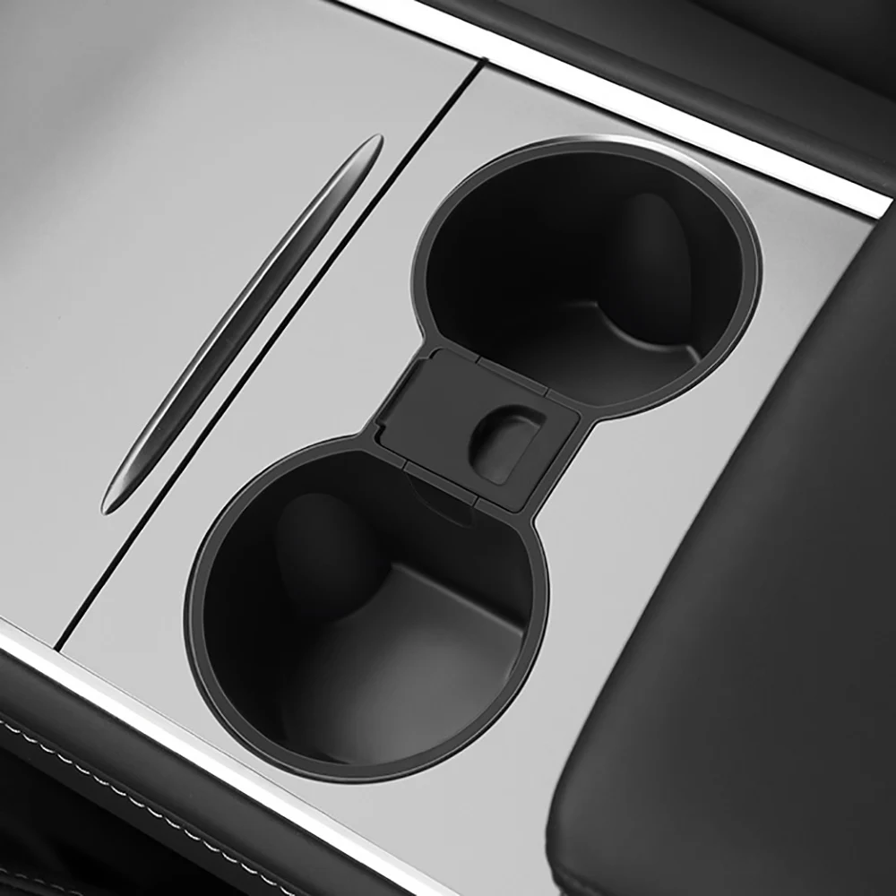 Center Console Silicone Cup Holder for Tesla Model 3 Model Y 2016-2023 Anti-Slip Water Cup Slot Limiter Auto Interior Parts