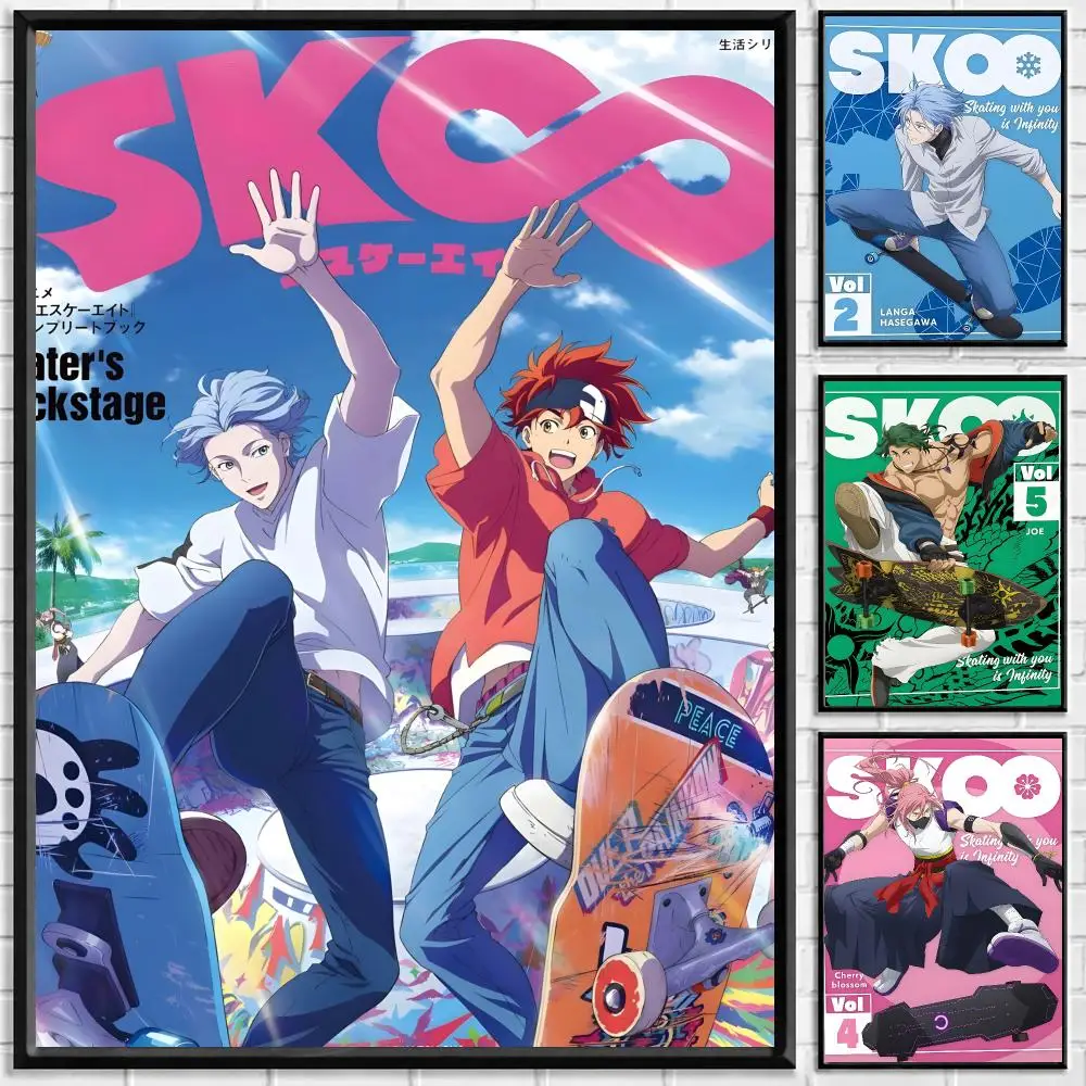 Anime SK8 The Infinity Poster Self-adhesive Art Waterproof Paper Sticker Coffee House Bar Room Wall Decor