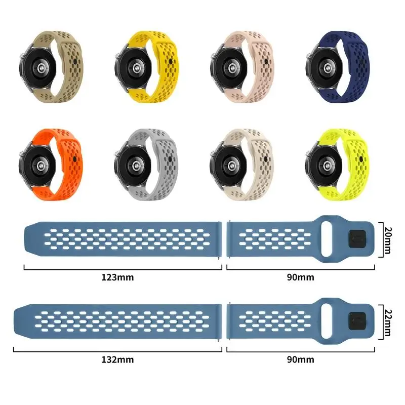 22mm 20mm Sport Silikon Armband Für Garmin Forerunner 165 55 158 965 745 245 265 255 Vivoactive 5 4 3 Venu 3 2 SQ2Music Armband – Detail 2