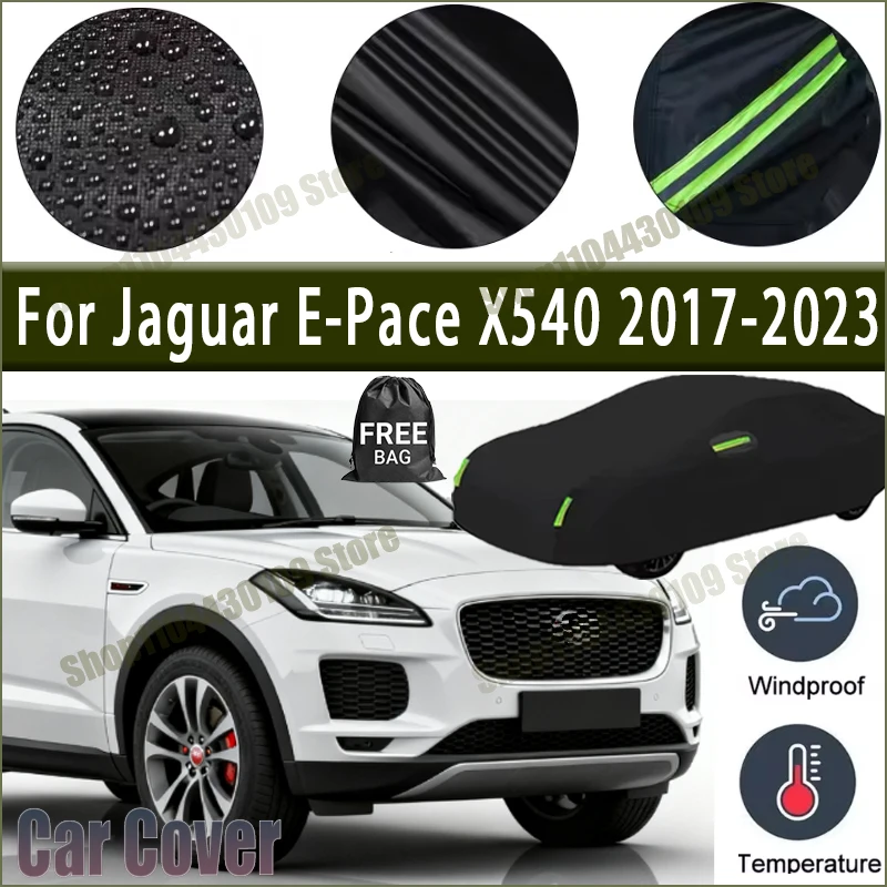 

For Jaguar E-Pace X540 2017-2023 Car Cover Waterproof UV Protection All Weather Dustproof Snow Rain Cover 190T Polyester