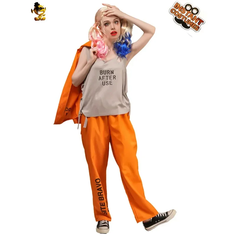 

Униформа для косплея в оранжевом мелом для пар, комбинезон MSI, вечеринка на Хэллоуин