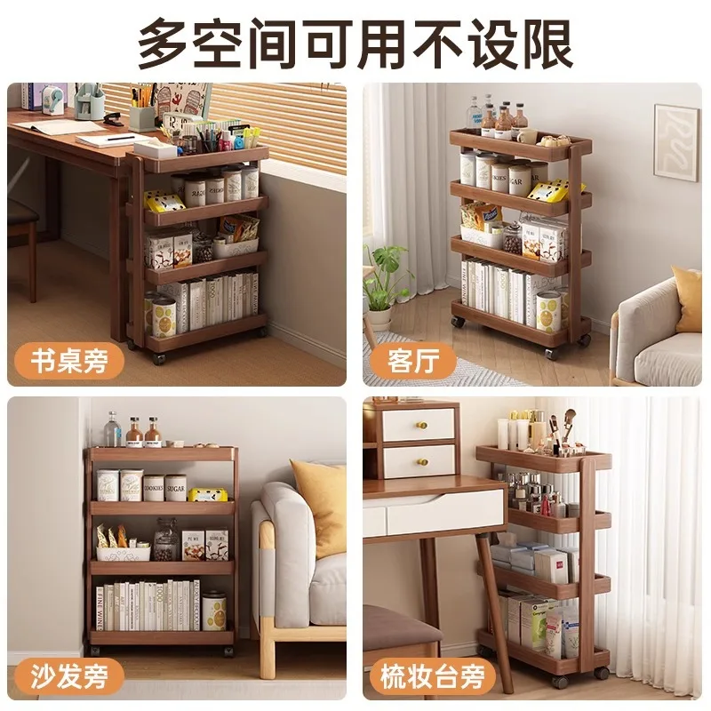 Estante móvel prateleira de chão integrada prateleira multicamada rack de armazenamento doméstico pequena prateleira de armazenamento