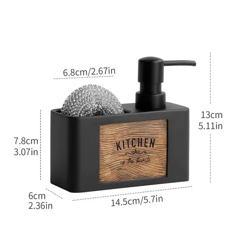 Resin Detergent Sub Bottled Household Kitchen Dishwashing Agent Lotion Press Empty Bottle Dishwashing Tank Sponge Storage ZG777