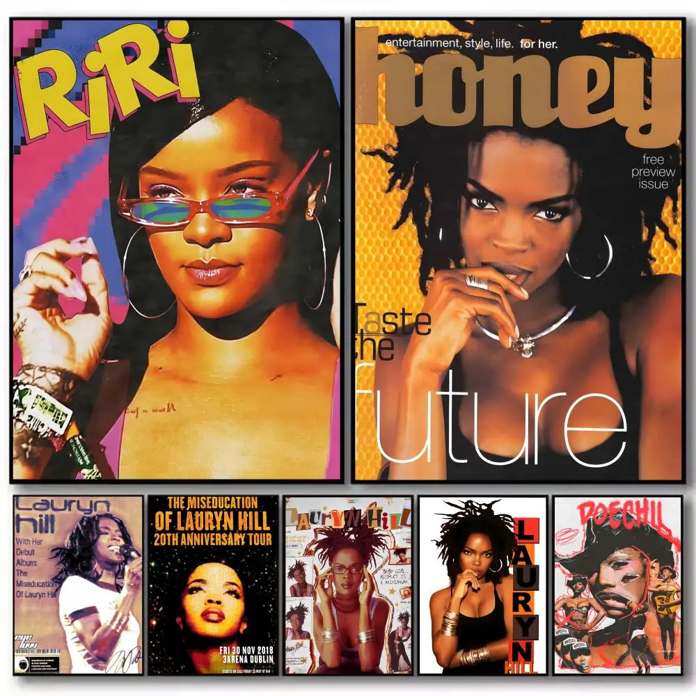 Rapper Lauryn Hill Poster High-definition  poster stickers, suitable for bedroom, living room, home decoration