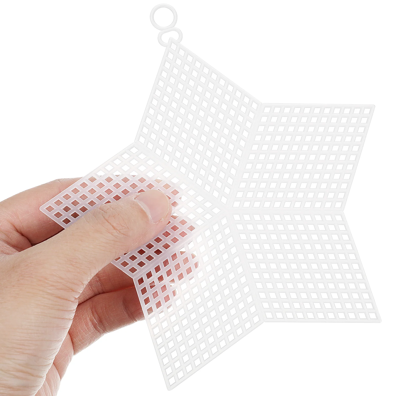 10 Pcs Crochet Grid Sheet Travel Canvas Tote White Tulle Plastic Clear Mesh Cross Stitch