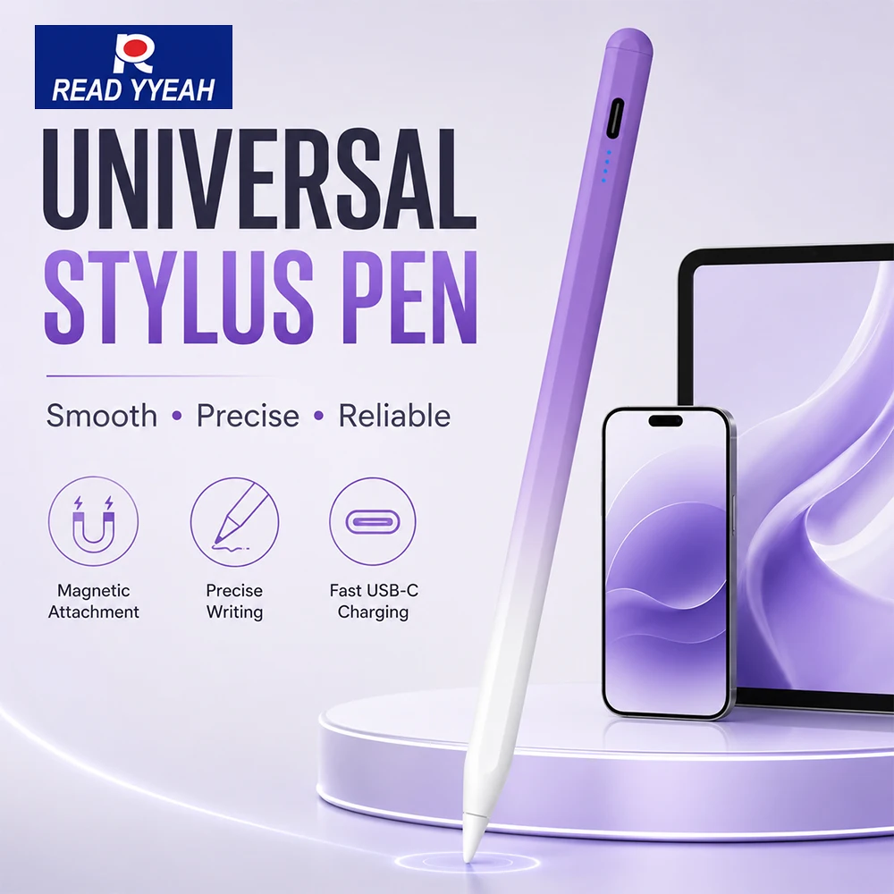 Universal Active Stylus Pen Magnetic Attachment Palm Charging Drawing Pencil for iOS Android iPad Huawei Xiaomi Tablet Phone