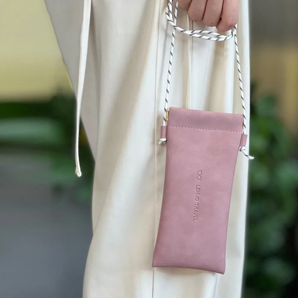 

Sunglasses Pouch PU Leather Glasses Bag Self-closing Eyewear Protector Case Glasses Storage Bag Cosmetic Bag Shoulder Bag