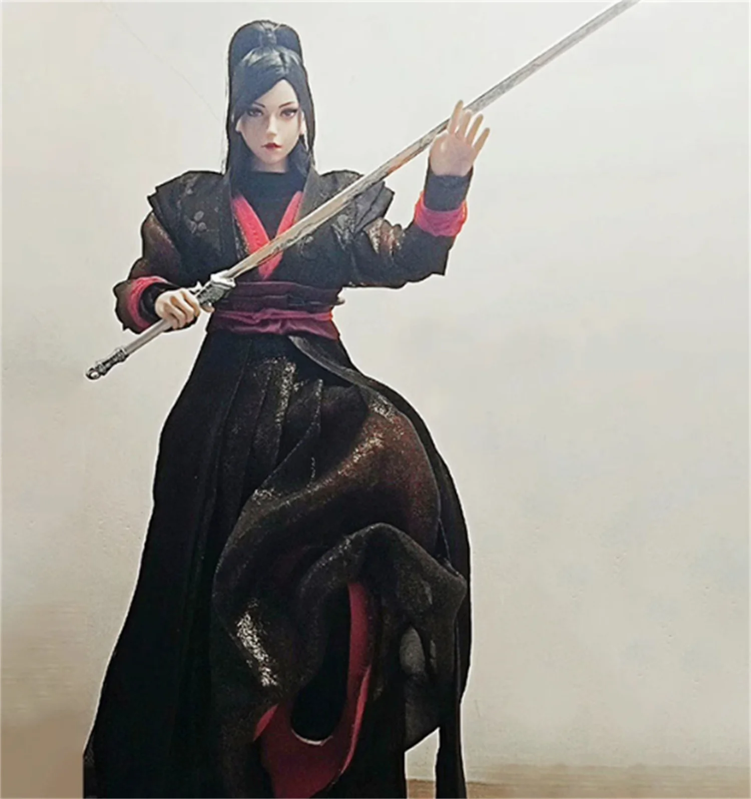 Gaun panjang 1/6 skala wanita Hanfu pakaian Cina rok kuno pakaian Model cocok 12 inci Action Figure menyesuaikan mainan