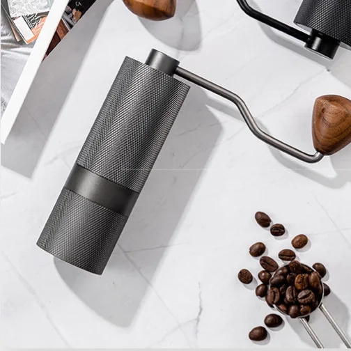 Hand Coffee Grinder With CNC Steel Core Portable Manual Bean Mill For Home Hand Brew Coffee Grinding Tool